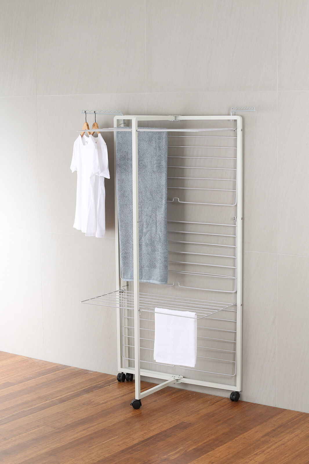 Clothes Airer Aluminum Extra Large High Tower on Wheels