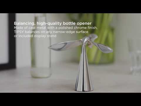 Tipsy Beer Bottle Opener Chrome