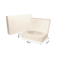 Wedding Dress Storage Deluxe Preservation Box White - CLEAR WINDOW Includes White Acid Free Tissue Paper