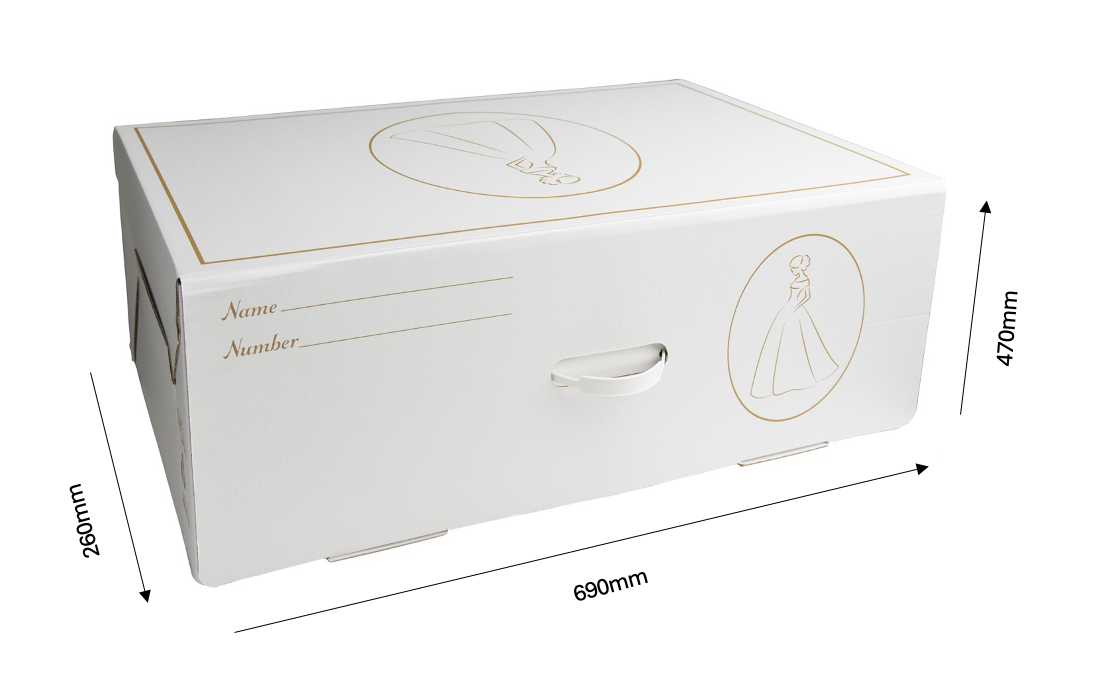  Wedding Dress Storage Preservation Box White - LARGE Includes White Acid Free Tissue Paper 