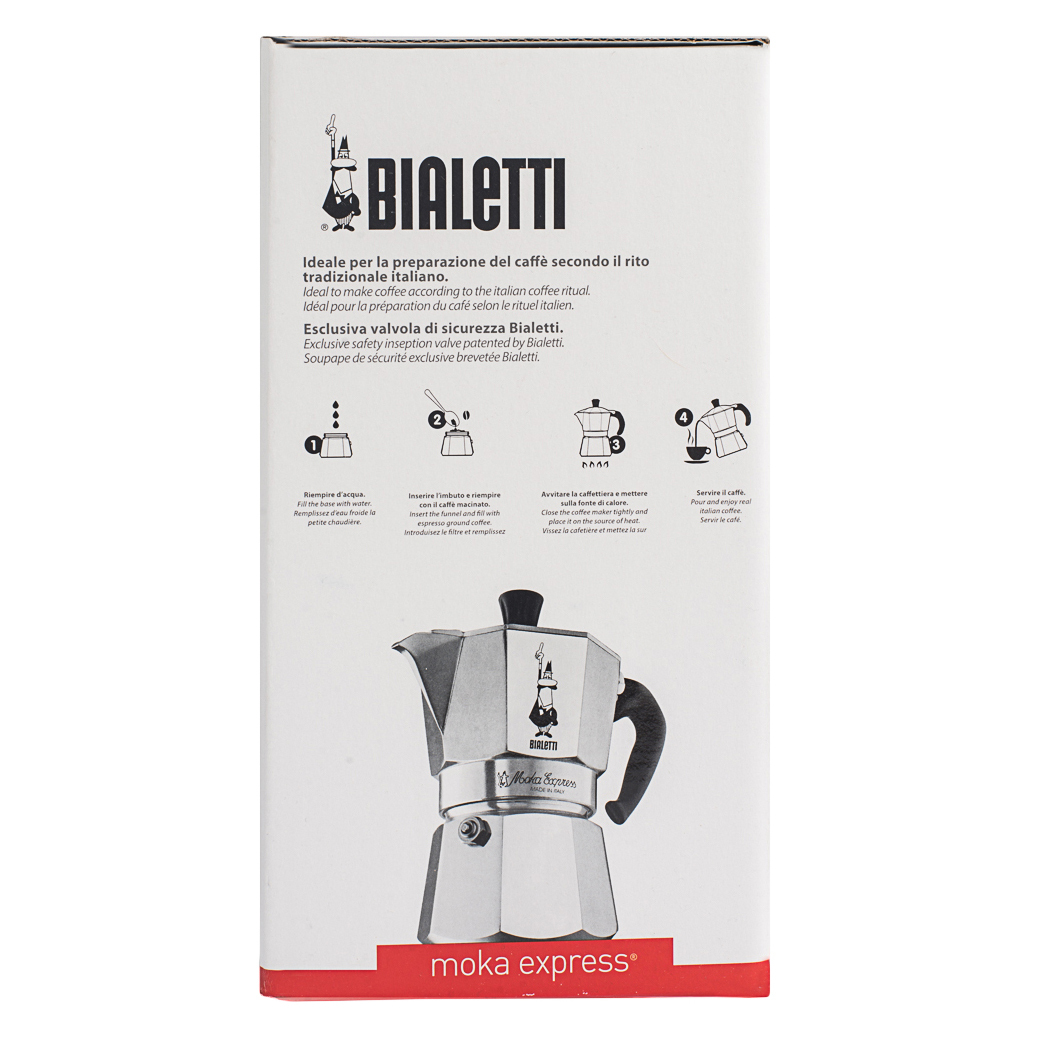 Bialetti Moka Express 3 cup Espresso Maker - Whisk