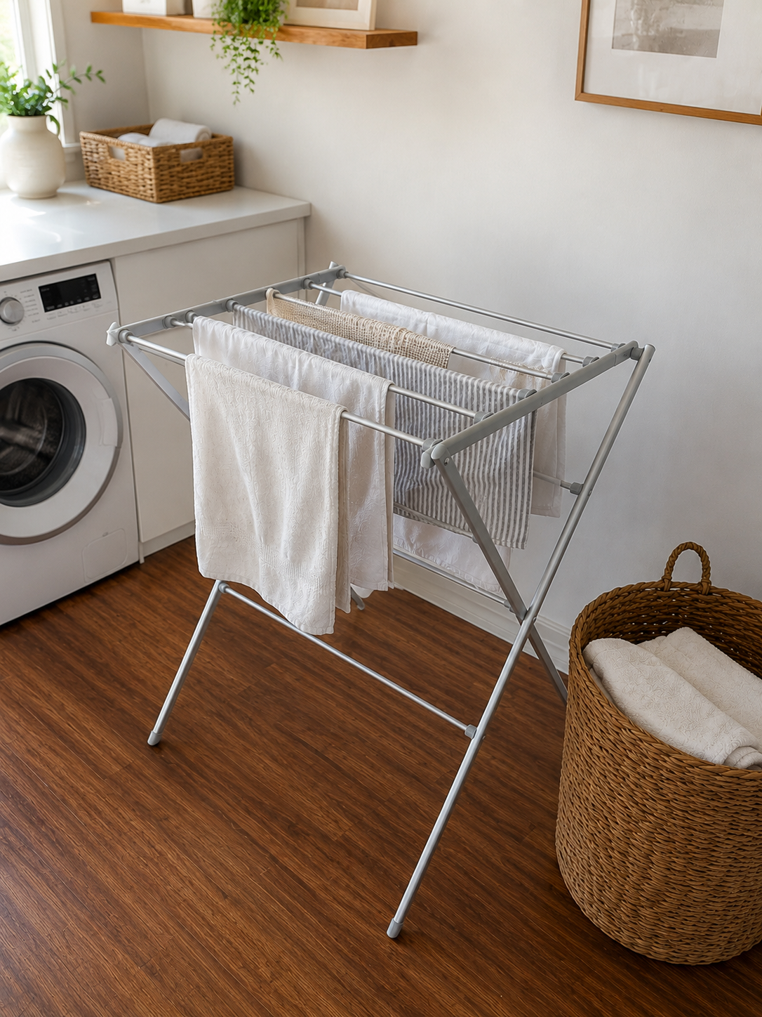 Clothes Airer A Frame  All Aluminum Clothesline 12 Rails