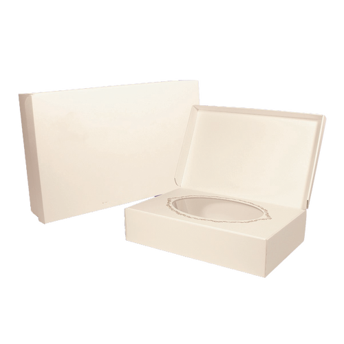 Wedding Dress Storage Deluxe Preservation Box White - CLEAR WINDOW Includes White Acid Free Tissue Paper