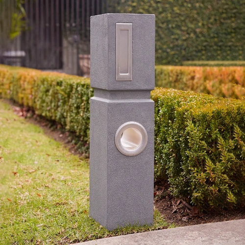 Letterbox Concrete Render Finish Grey 