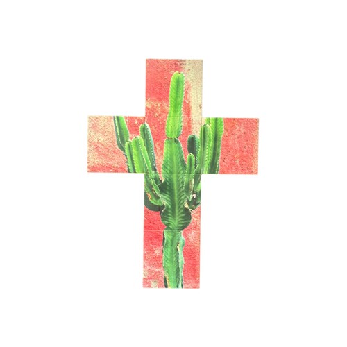 Ceramic Cactus Tiled Wall Euphorbia Cross Art Print Santa Fe