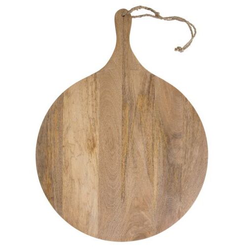 Large Wooden Round Serving Cheese Paddle Board 57 x 77cm