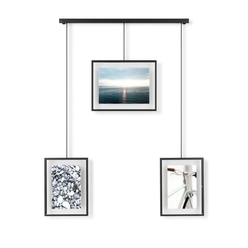Umbra Exhibit Hanging Wall Art Photo Frame Display (set of 3) Black 