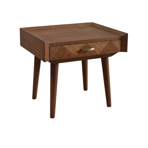 Tasmin Mid Century Modern Wooden Bedside Side Table 55x45x50cm