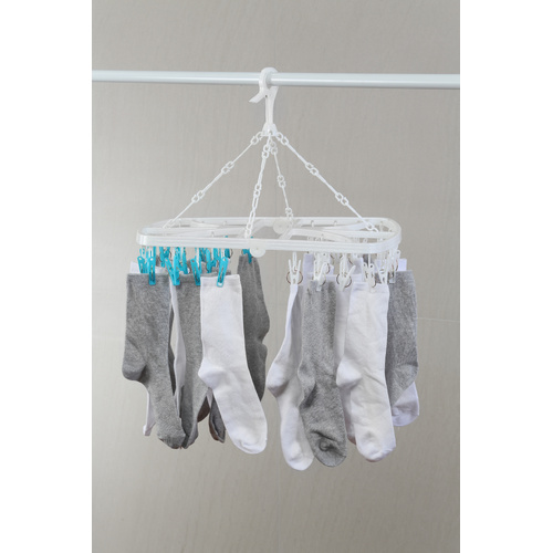 Peg Clothes Hanger Airer Plastic