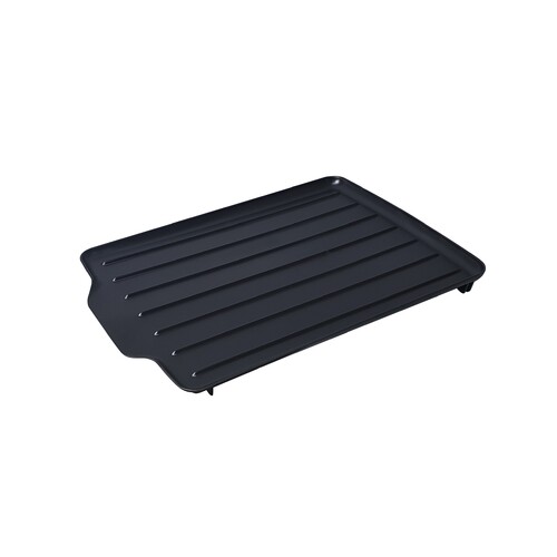 Dish Rack Drainer Black Solid Plastic Heavy Duty 