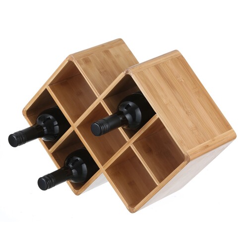 Bamboo Wine Rack Box 7 Bottles