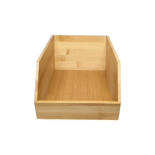 Bamboo Stacking  Storage Basket 17 x 31cm x 2 Boxes