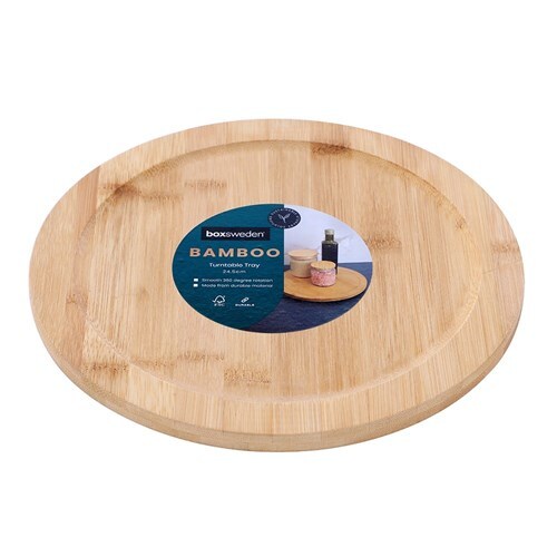 Bamboo Turntable  Lazy Susan Tray 24.5cm