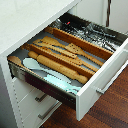 Bamboo  Drawer Divider  Organiser 95mm