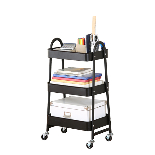 Trolley Cart 3 Tier Black 