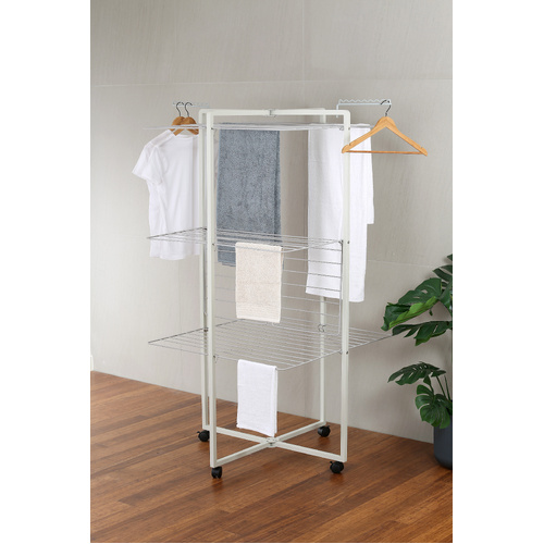 Clothes Airer Aluminum Extra Large High Tower on Wheels