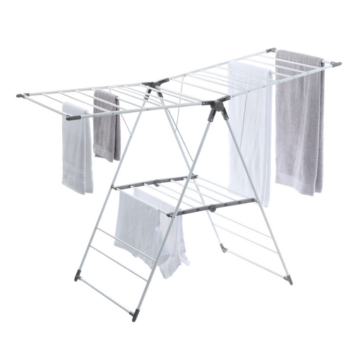 Clothes Airer Foldable Rack Air Dryer Winged 14m White 