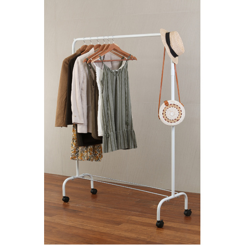 Clothes Hanging Garment Rack 125cm White 
