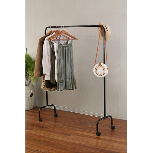 Clothes Hanging Garment Rack 125cm Black