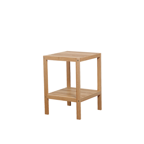 Bamboo Square Shelf 2 Tier Stand