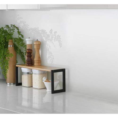 Bamboo Kitchen Pantry Shelf Black 45cm x 13cm