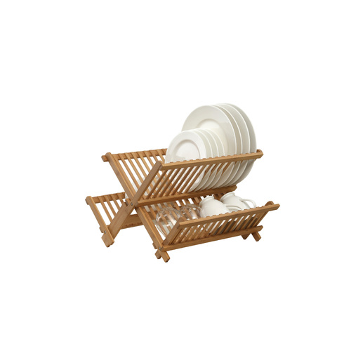 Bamboo Drying Foldable Dish Rack Drainer 