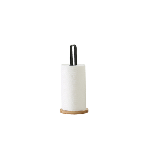 Bamboo Paper Towel Holder Stand