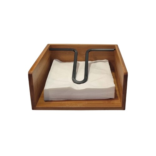 Bamboo Napkin Serviette Holder  