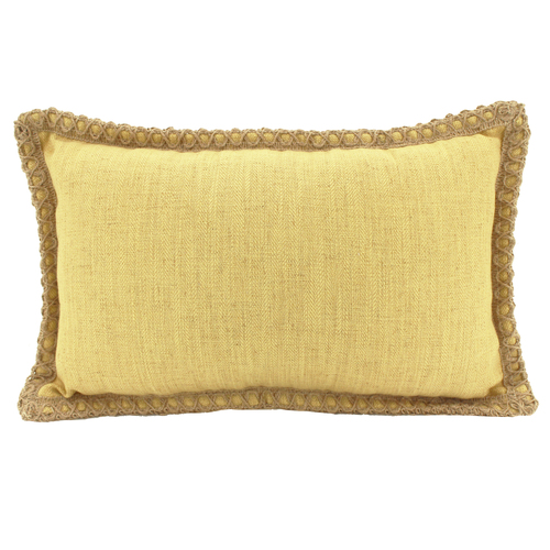 Cushion Jute / Linen Yellow 30 x 50cm