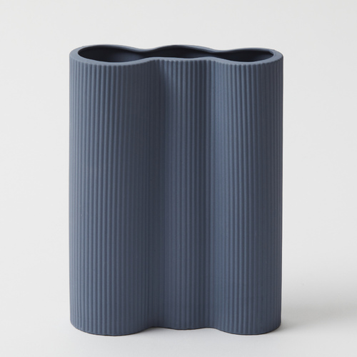 Lieto Flower Vase Porcelain Denim 