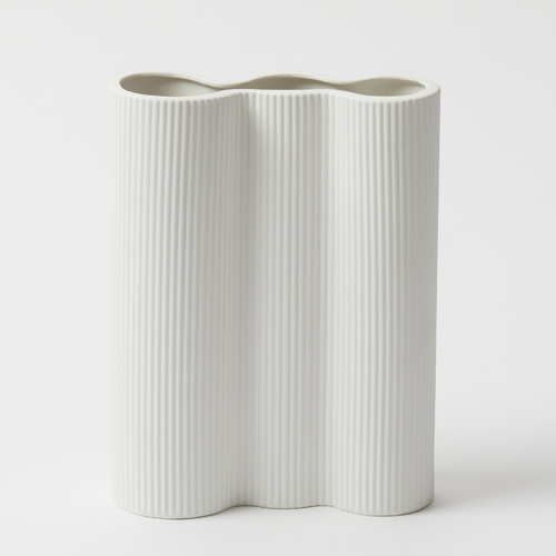 Lieto Flower Vase Porcelain White