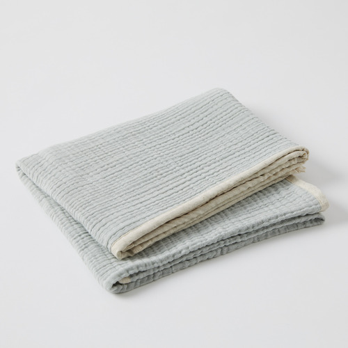 Baby Newborn Blanket Cotton Muslin for Cot or Pram - Sea Mist