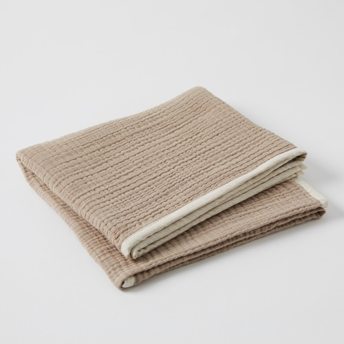 Baby Newborn Blanket Cotton Muslin for Cot or Pram - Almond