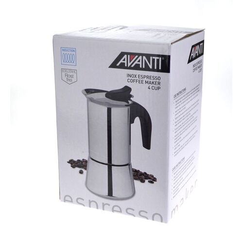Avanti Inox Stainless Steel Induction Espresso Coffee Percolator  - 4 Cup