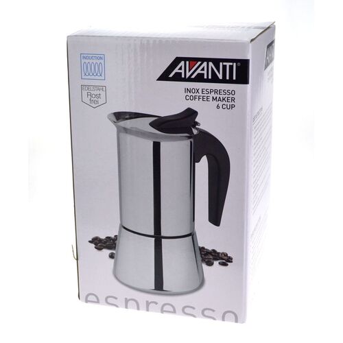Avanti Inox  Stainless Steel Espresso Induction Coffee Percolator  - 6 Cup