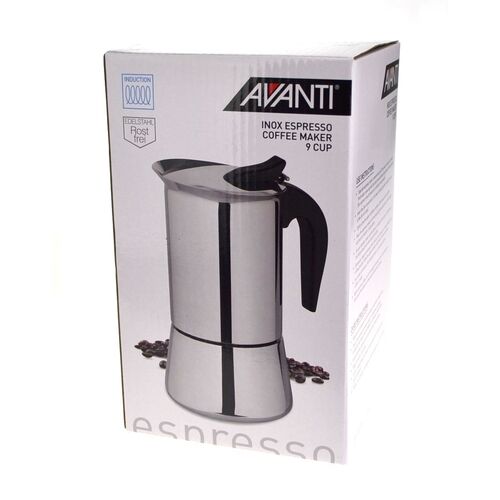Avanti Inox  Stainless Steel Induction Espresso Coffee Percolator  - 9 Cup
