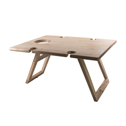 Folding Wooden Picnic Wine & Cheese Table 48cm x 38cm - Peer Sorensen