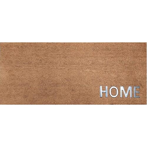 Natural Coir Front Door Mat HOME Design in Stainless Steel